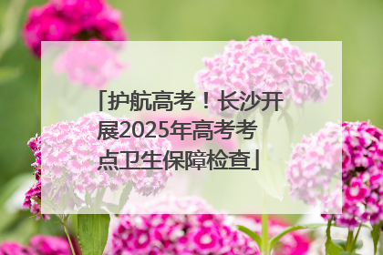 护航高考！长沙开展2025年高考考点卫生保障检查