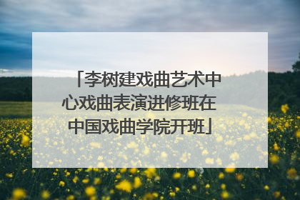 李树建戏曲艺术中心戏曲表演进修班在中国戏曲学院开班