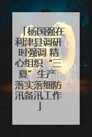 杨国强在利津县调研时强调 精心组织“三夏”生产 落实落细防汛备汛工作
