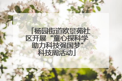 杨园街道欧景苑社区开展“童心探科学 助力科技强国梦”科技周活动