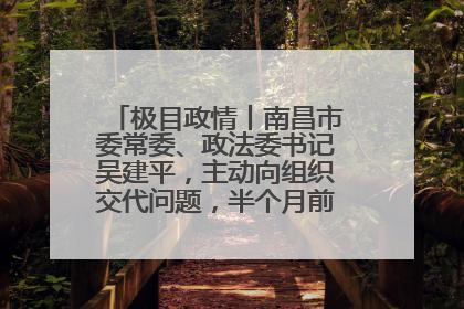 极目政情丨南昌市委常委、政法委书记吴建平，主动向组织交代问题，半个月前还在出席会议