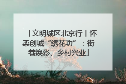 文明城区北京行丨怀柔创城“绣花功”：街巷焕彩、乡村兴业