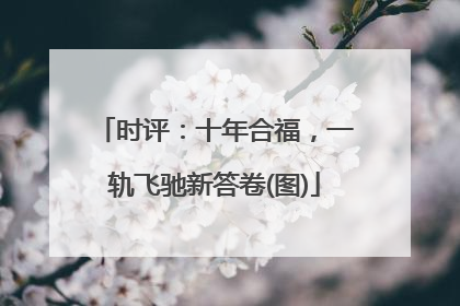 时评：十年合福，一轨飞驰新答卷(图)