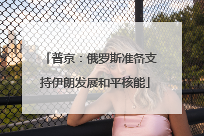 普京：俄罗斯准备支持伊朗发展和平核能