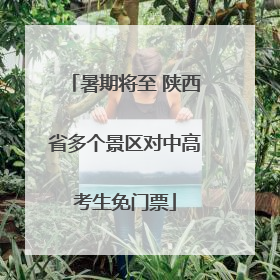 暑期将至 陕西省多个景区对中高考生免门票