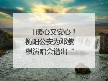 暖心又安心！衡阳公安为邓紫棋演唱会谱出“平安曲”