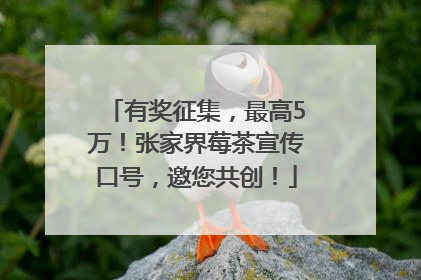 有奖征集，最高5万！张家界莓茶宣传口号，邀您共创！
