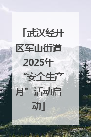 武汉经开区军山街道2025年“安全生产月”活动启动
