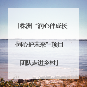 株洲“润心伴成长·同心护未来”项目团队走进乡村