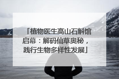 植物医生高山石斛馆启幕：解码仙草奥秘，践行生物多样性发展