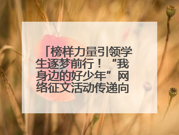 榜样力量引领学生逐梦前行！“我身边的好少年”网络征文活动传递向上力量