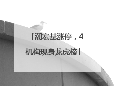 潮宏基涨停，4机构现身龙虎榜
