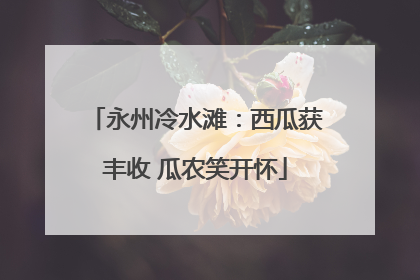 永州冷水滩：西瓜获丰收 瓜农笑开怀