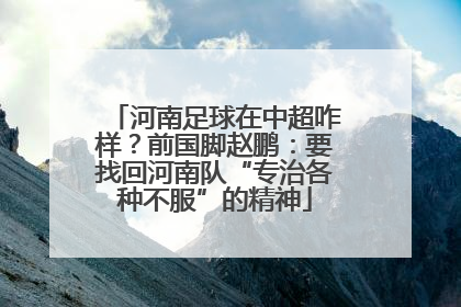 河南足球在中超咋样？前国脚赵鹏：要找回河南队“专治各种不服”的精神