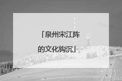泉州宋江阵的文化钩沉