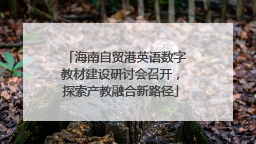 海南自贸港英语数字教材建设研讨会召开，探索产教融合新路径