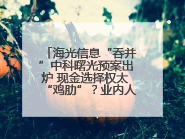海光信息“吞并”中科曙光预案出炉 现金选择权太“鸡肋”？业内人士：企业不想大量现金流出