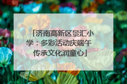 济南高新区景汇小学：多彩活动庆端午 传承文化润童心