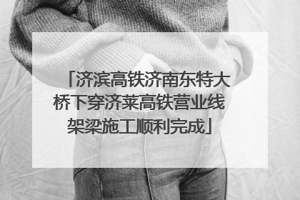 济滨高铁济南东特大桥下穿济莱高铁营业线架梁施工顺利完成
