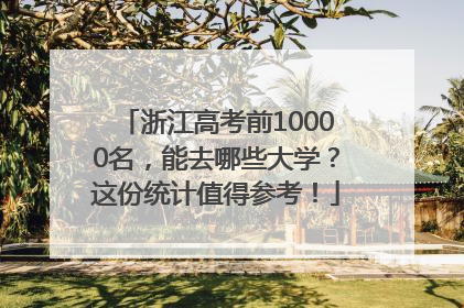 浙江高考前10000名，能去哪些大学？这份统计值得参考！