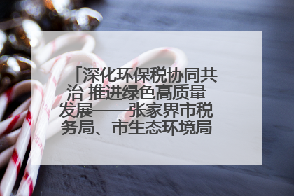 深化环保税协同共治 推进绿色高质量发展——张家界市税务局、市生态环境局签署合作备忘录