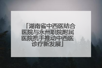 湖南省中西医结合医院与永州职院附属医院携手推动中西医诊疗新发展