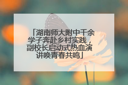 湖南师大附中千余学子奔赴乡村实践，副校长启动式热血演讲唤青春共鸣