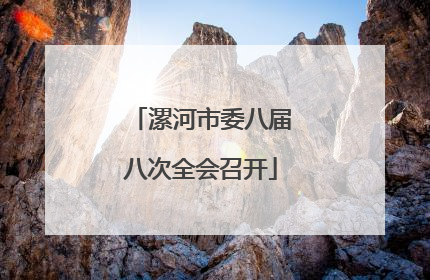 漯河市委八届八次全会召开