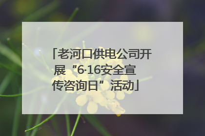 老河口供电公司开展“6·16安全宣传咨询日”活动