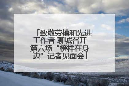 致敬劳模和先进工作者 聊城召开第六场“榜样在身边”记者见面会
