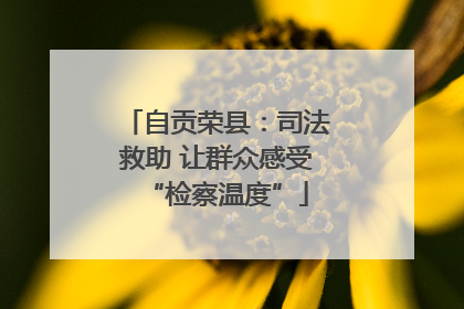 自贡荣县：司法救助 让群众感受“检察温度”