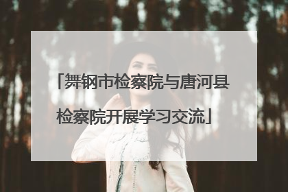 舞钢市检察院与唐河县检察院开展学习交流