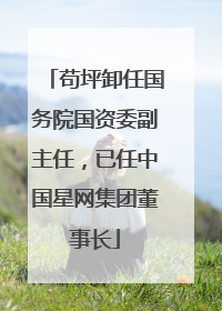 苟坪卸任国务院国资委副主任，已任中国星网集团董事长