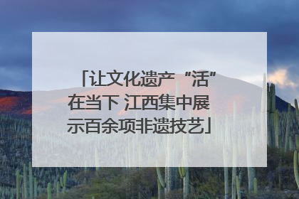 让文化遗产“活”在当下 江西集中展示百余项非遗技艺