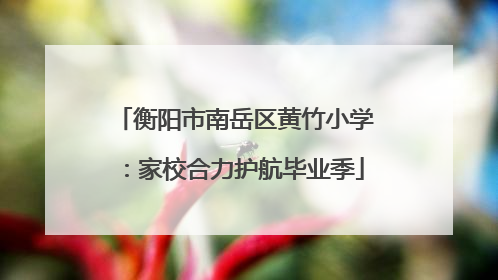 衡阳市南岳区黄竹小学：家校合力护航毕业季