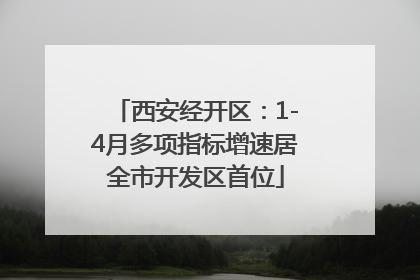 西安经开区：1-4月多项指标增速居全市开发区首位