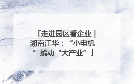 走进园区看企业｜湖南江华：“小电机”撬动“大产业”