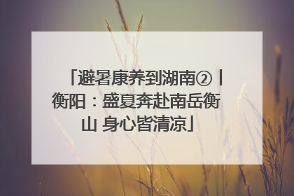 避暑康养到湖南②丨衡阳：盛夏奔赴南岳衡山 身心皆清凉
