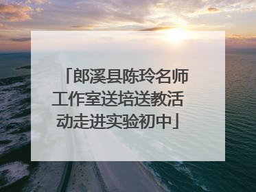 郎溪县陈玲名师工作室送培送教活动走进实验初中