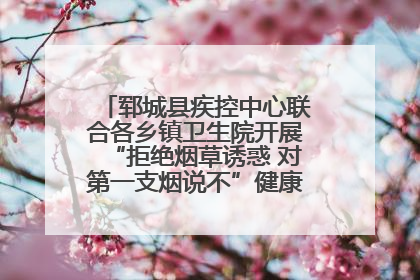 郓城县疾控中心联合各乡镇卫生院开展“拒绝烟草诱惑 对第一支烟说不”健康教育宣传活动