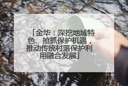 金华：深挖地域特色、抢抓保护机遇，推动传统村落保护利用融合发展