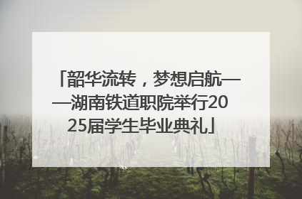 韶华流转，梦想启航——湖南铁道职院举行2025届学生毕业典礼