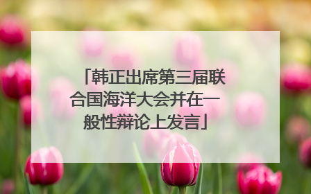 韩正出席第三届联合国海洋大会并在一般性辩论上发言