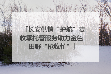 长安供销“护航”麦收季托管服务助力金色田野“抢收忙”