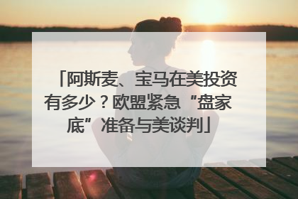 阿斯麦、宝马在美投资有多少？欧盟紧急“盘家底”准备与美谈判