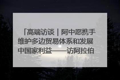 高端访谈｜阿中愿携手维护多边贸易体系和发展中国家利益——访阿拉伯议会议长亚马希