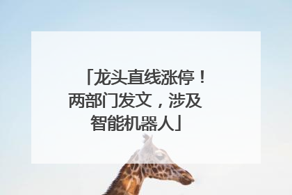 龙头直线涨停！两部门发文，涉及智能机器人