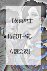 黄喜忠主持召开书记专题会议