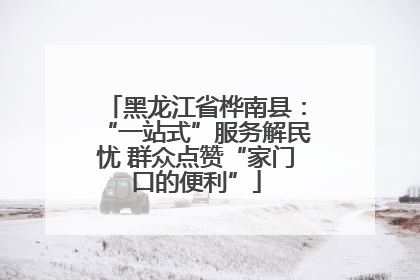 黑龙江省桦南县：“一站式”服务解民忧 群众点赞“家门口的便利”