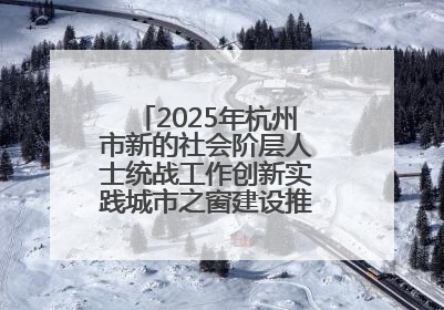 2025年杭州市新的社会阶层人士统战工作创新实践城市之窗建设推进会在拱墅召开